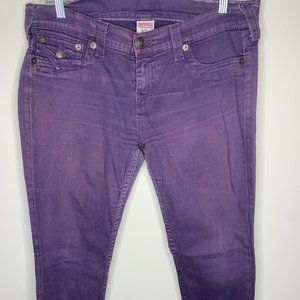 TRUE RELIGION Misty Skinny Fit Jeans Purple Denim